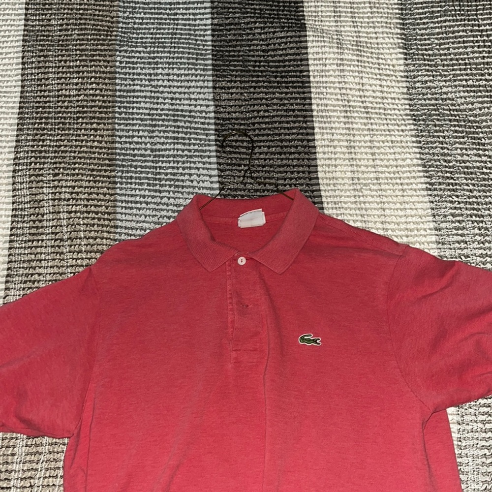 Lacoste size 5/medium salmon color polo